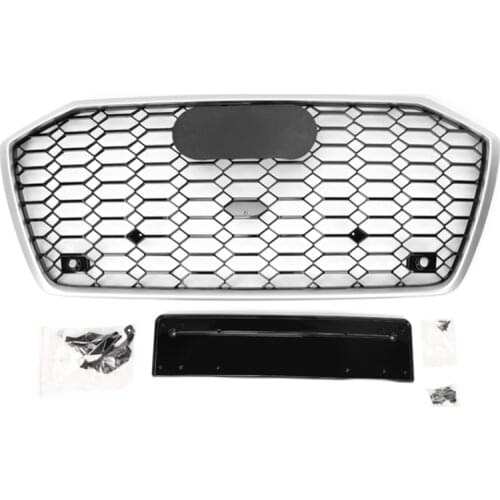 Car Front Bumper Grill Center Grille for Audi A6/S6 C8 2019 2020 (Refit for RS6 Style) Car-Styling Accessories