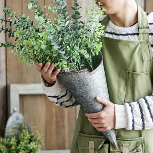 Retro gardening iron flower pot Pastoral metal hanging planter maceta colgante wall pots decoration maceteros decorativos garden