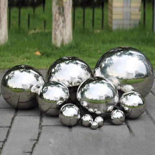 Ball Sphere Mirror Hollow Ornament High Gloss Glitter Stainless Steel Mirror Ball Home Garden Decoration Supplies 19mm-300mm