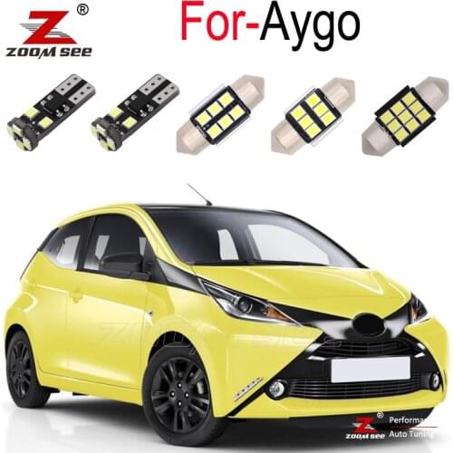 LED plate lamp + LED interior dome trunk light bulb kit for Toyota for AYGO ( 2005 to 2008 2009 2012 2013 2014 2015 2017 2020 +)
