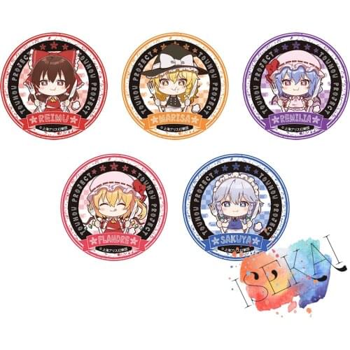 TouHou Project Anime Metal Badge Reimu Marisa Remilia Flandre Sakuya Cute Tōhō Project Metal Badge Pins