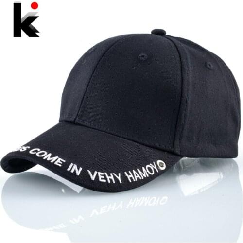 2018 Solid Baseball Cap Men Women Cotton Summer Snapback Dad Hats Fashion Letters Embroidery Visor K pop Black Hip Hop Casquette