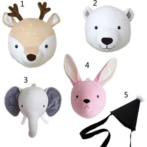 Kids Room Decoration 3D Animal Heads Wall Hanging Decor For Children Room Nursery Room Decoration Soft Install