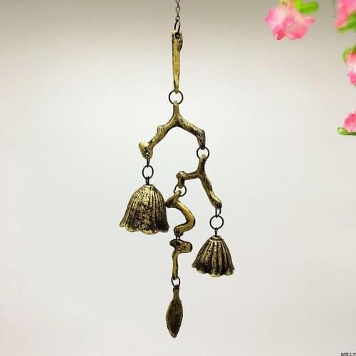 Tree branch drooping-Cast iron Wind Bells Lucky Fengshui Wind Chime Metal Garden Windchime Hanging Ornament Indoor Outdoor Decor