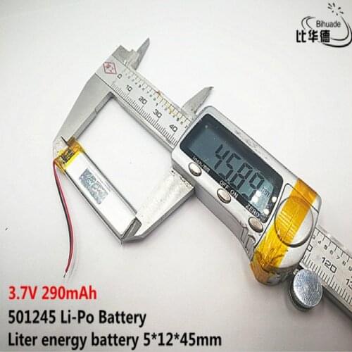 5pcs Liter energy battery Good Qulity 3.7V,290mAH,501245 Polymer lithium ion / Li-ion battery for TOY,POWER BANK,GPS,mp3,mp4
