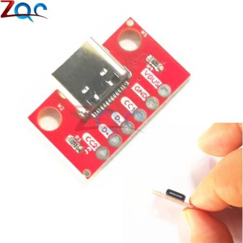 5Pcs TYPE-C USB3.1 16 Pin Female to 2.54mm Type C Connector 16P Adapter Test PCB Board Plate Socket For Data Wire Cable Transfer