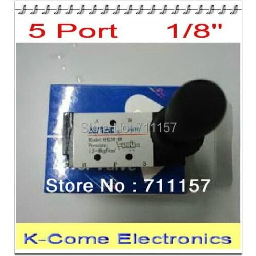 5x Solenoid Valves 5 port 1/8" BSPT Hand Lever Operated Air Valve 4H110-06 Pneumatic Manual Valves Free Shipping