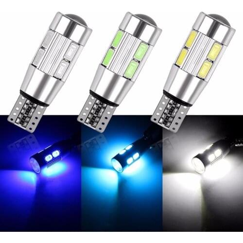 2Pcs LED Car Light DC 12V 10 SMD 5630 Low Temperature Power Lasts Up 50k Hours LED Lamp Parking T10 LED Side Turn Singal Light