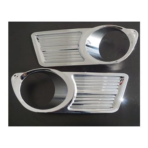 Free shipping Front Rear Fog Light Lamp Cover Trim ABS Chrome car accessories Fit Russian For Nissan Almera G15 2012 2014 2015