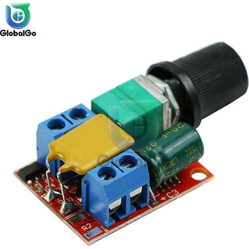 DC 3V-35V 90W 5A Mini PWM DC Motor Speed Controller Adjustable LED Mini Speed Control Governor Switch Module