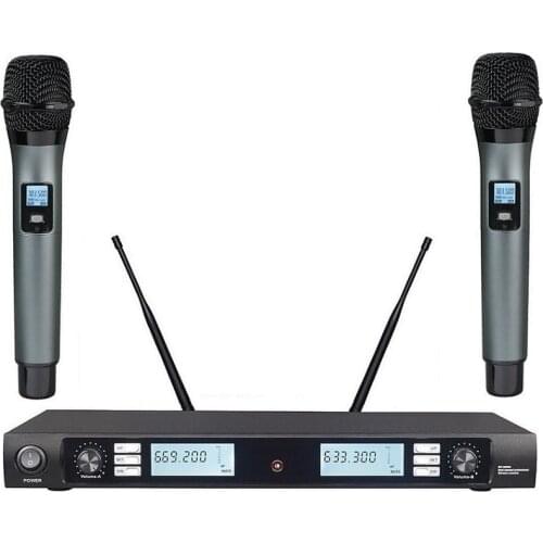 Bolymic Dual Channel UHF Wireless Cordless Microphone micro sans fil System