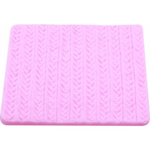 Ellenmar Sweater Fabric Knitting Mold Texture Embossed Pad Lace Mat Vertical Stripes Pattern Mold Fondant Cake Decorating Tools
