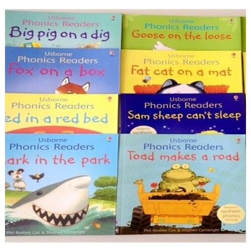 12 Books Usborne English Picture Book Phonics Readers Classroom Educational Toys for Children Montessori Picture Story Book