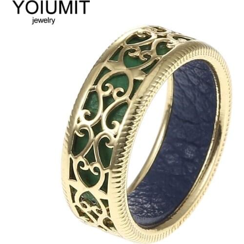 Cremo Real Fashion DIY Jewelry Intersection line Rings Reversible Leather Finger Bague Elegant Bijoux Femme Yoiumit