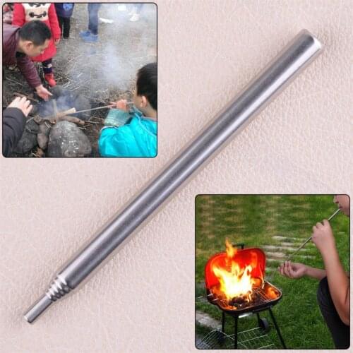 LETAOSK Stainless Steel Campfire Tool Pocket Bellows Builds Fire By Blasting Air Collapsible