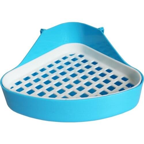 Pet Cat Rabbit Pee Toilet Small Animal Hamster cage Guinea Pig Litter Tray Corner Pet Litter Training Tray