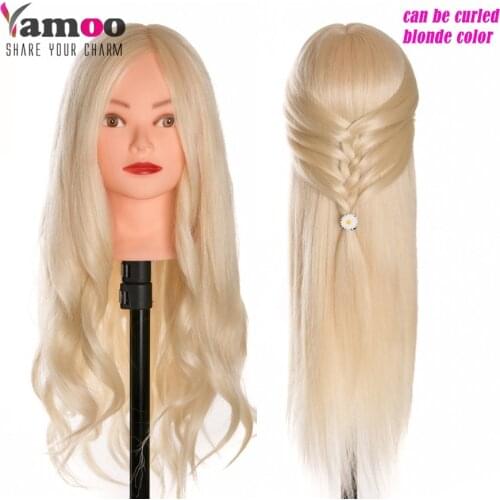 Free Shipping Mannequin Dummy Manequin Cosmetology Mannequin Heads 40% Blonde Human Hair high temperature Head With Human Hair