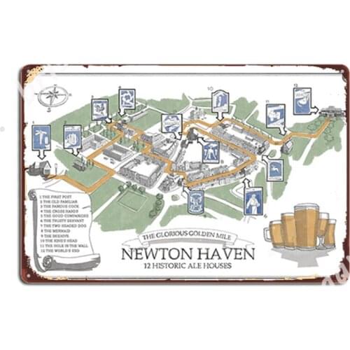 Back To Newton Haven Metal Signs Cinema Living Room Bar Cave Wall Decor Funny Tin sign Posters