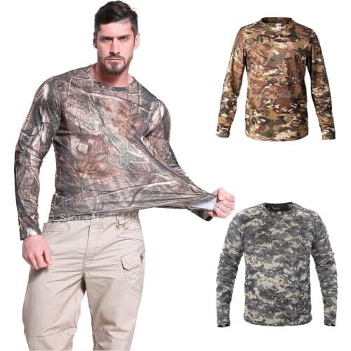 CP Python Camouflage Military Uniform for Men Full Sleeve T-shirt Quick Dry Tactical Combat Shirt Army Suit Male Tops Tees