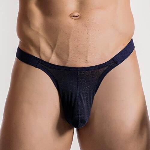 Mens Bikini G-strings Lingerie Underwear Smooth Briefs Tangas Thongs Underpants Men Low Waist Panties