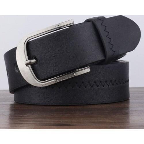 KAWEIDA 2018 New Fashion PU Sewing Leather Belt Casual Pin Buckle Belts for Jeans Youth Brown Black Decoration Waist Belt Kemer