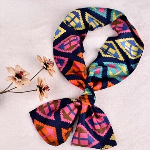 New Womens Double-layer Scarf Business Korean Fashion Satin Small Scarf Gift Small Silk Scarf