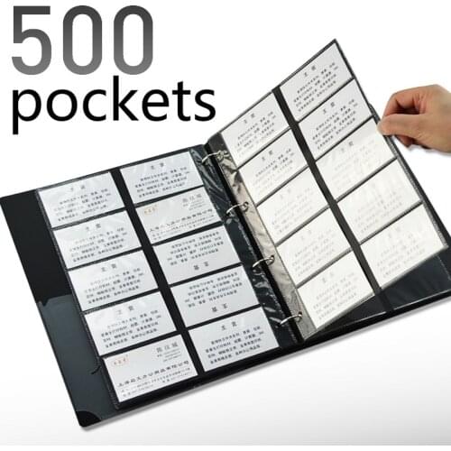 Large Capacity Business Card Book A4 Business Card Organizer Book Index Card 500 Business Card Stock Credit Card Organizer Book