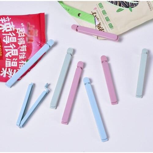 6PC/bag 2 sizes portable brand new kitchen storage food snacks sealing pocket clip sealing clip plastic tool kitchen accessories