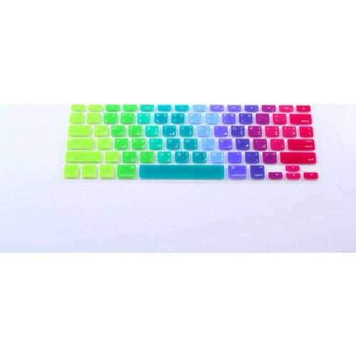 10 XArabic Letter US Rainbow Silicone Keyboard Cover Skin Protector Protective Film for Apple MacBook Pro Retina Air 13 15 17