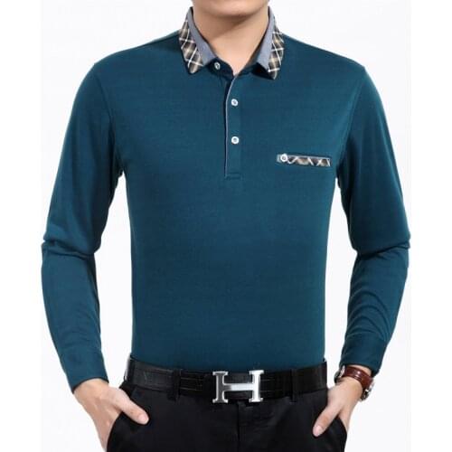 Spring and Summer New Long-sleeved Mens POLO Shirt Slim Lapel Large Size Quick-drying Cultural Shirt Mens Clothing