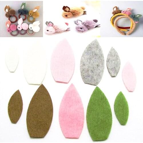 100 Pcs elf Felt Fabric DIY Crafts for Kids Manual Felt Flowers Animals toys Hairpin Clip Headwear Scrapbook Decor Accessories