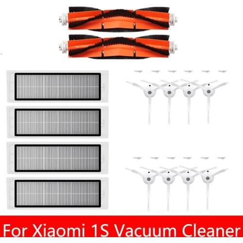 Main Brush Roller Hepa Filter Side Brush Clean Tool Kit for Xiaomi Mijia 1S Robot Vacuum Cleaner Parts Accessories
