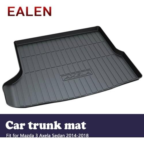 EALEN For Mazda 3 Axela Sedan 2014 2015 2016 2017 2018 Styling Boot Tray Anti-slip mat Accessories 1Set Car Cargo rear trunk mat