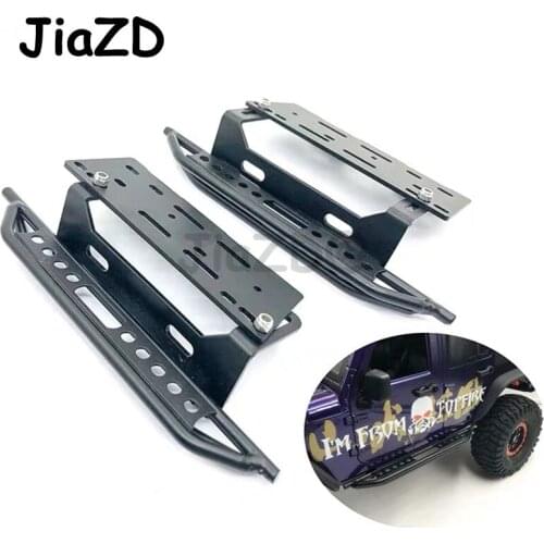 1pair Metal Side Pedal For 1/10 Jeep Cherokee Wrangler Axial Scx10 90046 90047 Side Step Side Guard Plate protective Side step