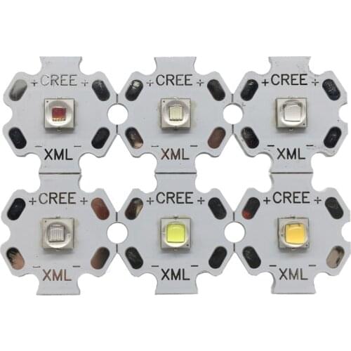 1PCS CREE XML2 LED XM-L2 Diode T6 U2 10W WHITE Neutral Warm White Flashlight chip bulb Red Green Blue UV High Power LED Emitter