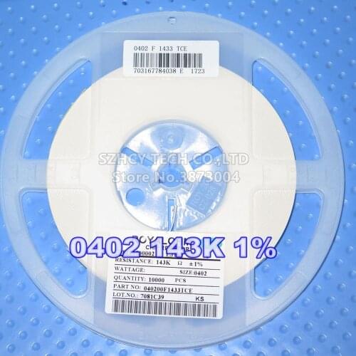 10000Pcs 0402 143K 1% 040200F1433ICE New and origianl