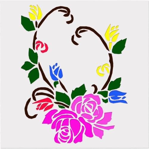15*15 Creative Layering Stencils Drawing Color Spray stencil DIY Scrapbook photo album Decorative Embossing DIY Card Crafts