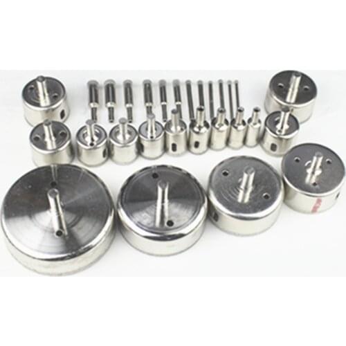 20/24/28PCS Glass Core Drill Bit 4mm-100mm Diamond Hole Saw Bits Glass Drill Masonry Drilling