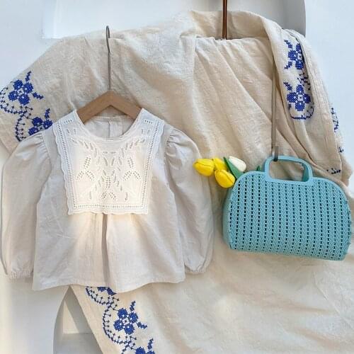 2021 Spring Autumn Girls Fashion Long Sleeve Blouse Baby Kids Children Shirt