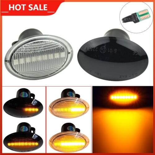 2X LED side marker light turn signal lamp clear for FIAT 4S 63 3P NUOVA 500 ABARTH Ford KA DESDE Lancia YPSILON Maserati