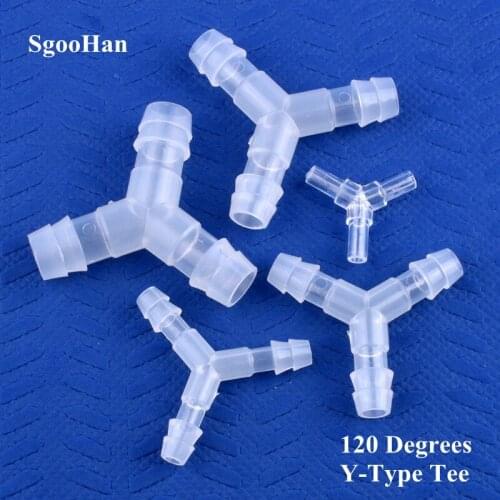 5~200Pcs 4~12mm Food Grade PP Plastic ∠120° Y-Type Tee Connector Aquarium Tank Air Pump Liquid Gas Diverter Pagoda Hose Joint