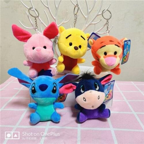 5pcs/Lot 10cm Mini Bear Doll Tiger Stitch Pig Dolls Stuffed Plush Toy Donkey Cute Toy for Baby Small Pendant Gift Plush Keychain