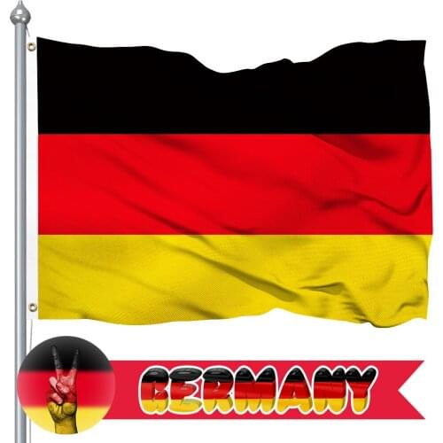 Germany Flag - Breeze Vivid Color and UV Fade Resistant - National German Flags 400D Polyester 3x5 Foot (90 X 150cm)