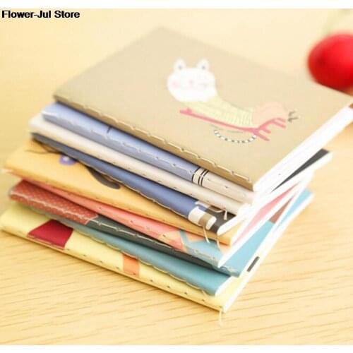 20pages/sheet Notebooks School Supplies Kawaii Cartoon Image Notebook Vintage Retro Notepad Note Book Kids Korean Stationery