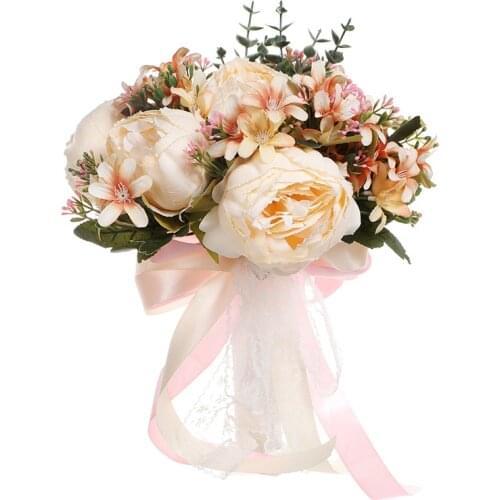 2020 New Arrival Bridal Bouquets Lace Wedding Accessories Bouquets Free Shipping 34*25cm