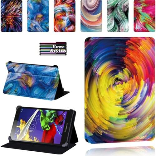 Watercolor Pattern Tablet Case for Lenovo Tab 2 A7 / A8 / A10-70 / Tab 3 / Tab 4 Flip Leather Stand Cover Case