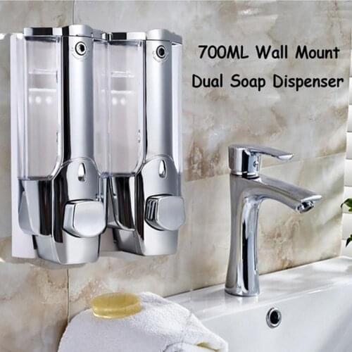 700ML Soap Pump Dispenser with Sponge Holder Cleaning Liquid Dispenser Container Press Soap Organizer Kitchen Cleaner Tool