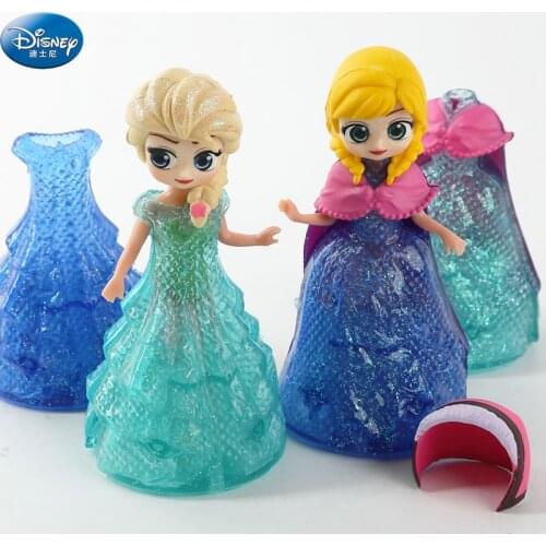 Frozen Elsa Anna Dolls Action Toy Figures set with replacement clothing for girls birthday gift about 10 cm