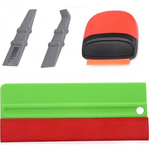 FOSHIO Vinyl Film Car Wrap Felt Squeegee Razor Scraper Carbon Fiber Sticker Remover Window Tint Install Tool Car Accessories