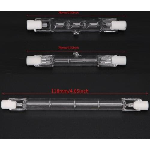 R7S Halogen Linear Light Bulb 100W/150W/500W 78mm/118mm Double Ended AC 220-240V R9JF